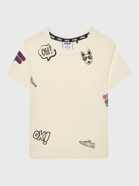 Fila Fila T-Shirt Bamberg FAK0093 Beżowy Regular Fit