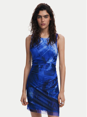Desigual Desigual Rochie de zi Bratislava 25SWVK47 Albastru Slim Fit