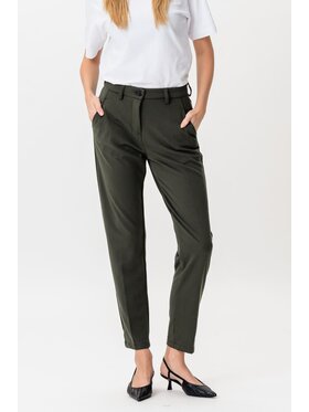 TeeShoppen TeeShoppen Spodnie garniturowe 'Perform Collection' Zielony Regular Fit