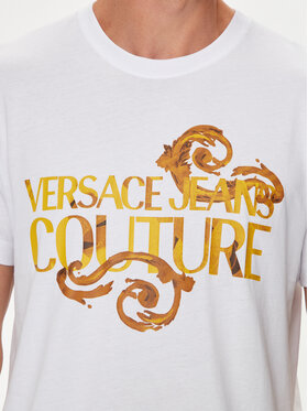 Versace Jeans Couture Majica 76GAHG00 Bela Regular Fit