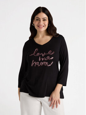 Fiorella Rubino Fiorella Rubino T-Shirt G385L008139N033 Czarny Regular Fit