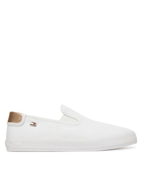 Tommy Hilfiger Tommy Hilfiger Kedai Vulc Canvas Slip-On Sneaker FW0FW08645 Balta