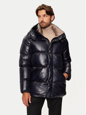 Hetregó Hetregó Пухено яке Justin 8N562 Тъмносин Regular Fit