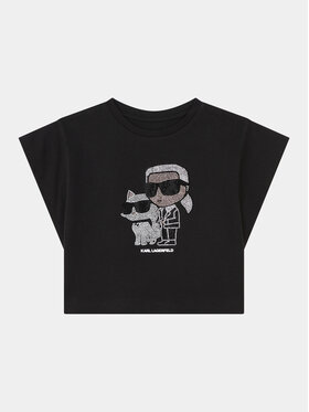 Karl Lagerfeld Kids Karl Lagerfeld Kids Блузка Z30113 S Чорний Regular Fit
