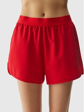 4F 4F Szorty plażowe 4FWSS24TSHOF323-62S Czerwony Regular Fit