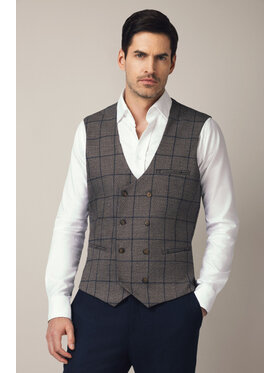 Lancerto Lancerto Kamizelka Subiaco KA131225000011 Brązowy Slim Fit
