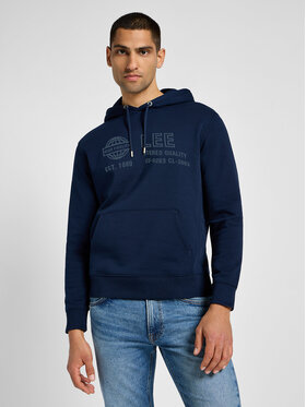 Lee Lee Bluza SEASONAL HOODIE Niebieski Regular Fit