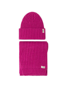 Ugg Ugg Set čiapka a šál K Rab Kint Hat And Scarf Set 18874 Ružová