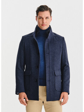 Pako Lorente Pako Lorente Płaszcz zimowy P25WF-7X-014 Granatowy Classic Fit