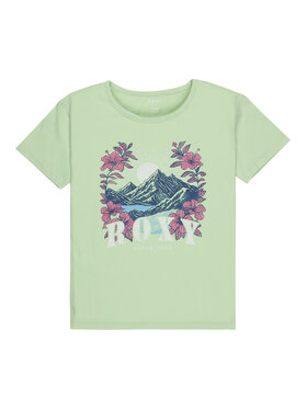 Roxy Roxy T-shirt Lily Vintage ERGZT04140 Zelena Regular Fit