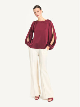 KMX KMX Bluzka 505170004 Bordowy Loose Fit