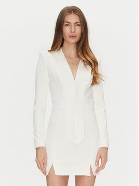 Elisabetta Franchi Elisabetta Franchi Φόρεμα κοκτέιλ AB-709-51E2-V550 Λευκό Regular Fit