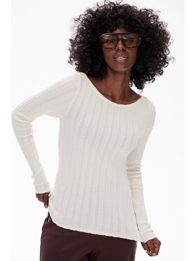 blue shadow blue shadow Sweter Agi Écru Regular Fit
