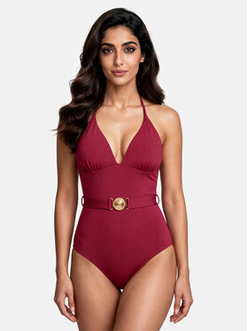Miss Lou Miss Lou Costume da bagno J-ML034 Bordeaux