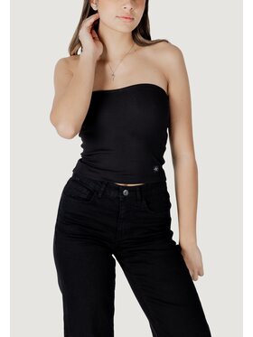 Calvin Klein Jeans Calvin Klein Jeans T-shirt WOVEN LABEL RIB Nero Rib Fit