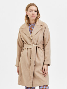 Selected Femme Selected Femme Vlněný kabát Milan 16079496 Béžová Regular Fit