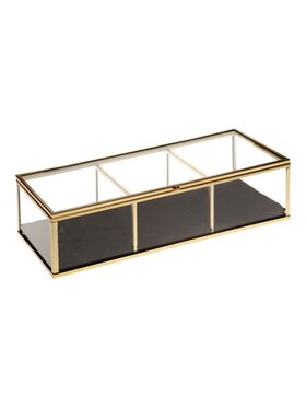 MIAhome MIAhome Szkatułka na biżuterię szklana Box 25 cm Złoty