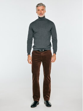 BIG STAR BIG STAR Chinosy TREVISEY Brązowy Basic Fit