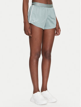 Under Armour Under Armour Спортни шорти Tech™ Play Up Shine 1389883 Зелен Regular Fit
