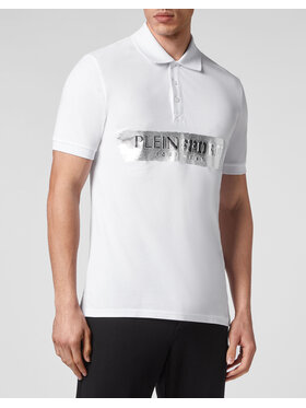 Plein Sport Plein Sport Polokošeľa 1387 Biela Slim Fit