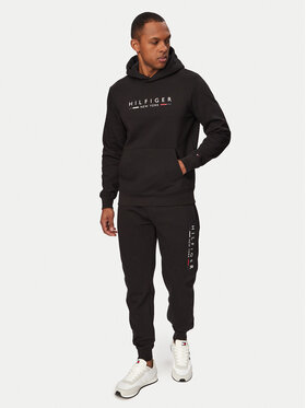 Tommy Hilfiger Tommy Hilfiger Majica dugih rukava MW0MW29730 Crna Regular Fit