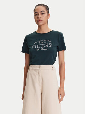 Guess Guess Tričko V5YI13 J1314 Zelená Regular Fit