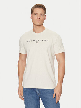 Tommy Jeans Tommy Jeans T-särk Linear Logo DM0DM20744 Beež Regular Fit