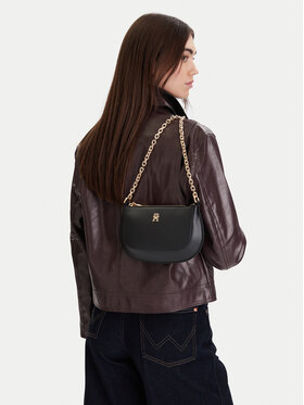 Tommy Hilfiger Tommy Hilfiger Kabelka Th Glam Mini Chain Crossover AW0AW18142 Černá