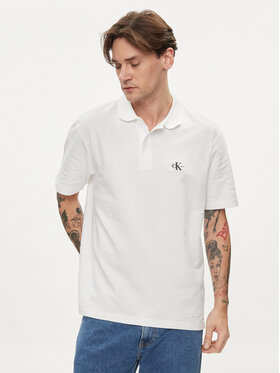 Calvin Klein Jeans Calvin Klein Jeans Tricou polo J30J325433 Alb Regular Fit