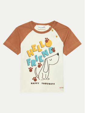 Coccodrillo Coccodrillo Tricou WC4143202HBN Bej Regular Fit