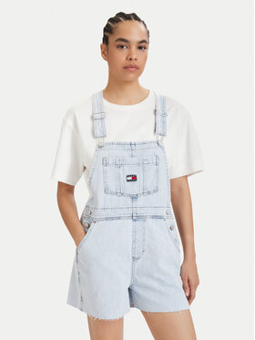 Tommy Jeans Tommy Jeans Kelnės su petnešomis Dungaree DW0DW22402 Šviesiai mėlyna Relaxed Fit