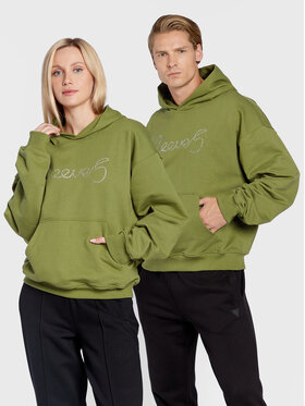 2005 2005 Суитшърт Unisex 2005 X Leeves „2eeve5” Зелен Relaxed Fit