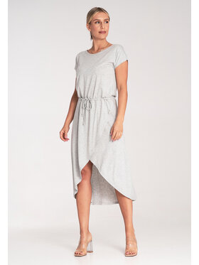 FIGL FIGL Sukienka codzienna M1041 Szary Basic Fit
