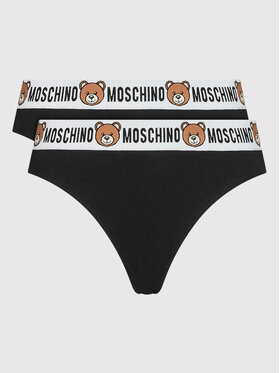 MOSCHINO Underwear & Swim 2 pāru brazīliešu biksīšu komplekts 4711 9003 Melns