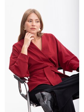 BeWear BeWear Narzutka b297 Bordowy Baggy Fit