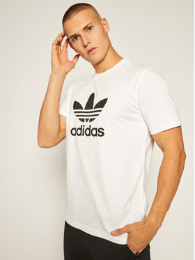 adidas adidas T-Shirt Trefoil Tee CW0710 Biały Regular Fit
