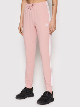 adidas adidas Spodnie dresowe Essentials HD427 Różowy Slim Fit