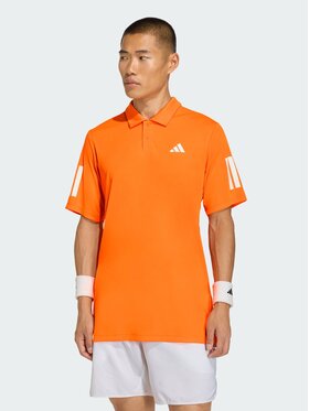 adidas adidas Koszulka techniczna Club Tennis 3-Stripes Pomarańczowy Regular Fit