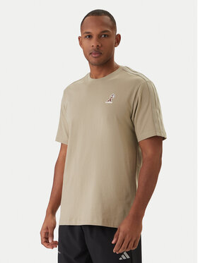 adidas adidas T-krekls Lux Coffee Cafe Pour Graphic KB4846 Zaļš Loose Fit