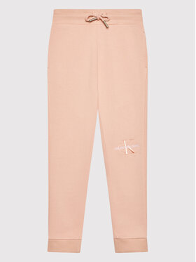 Calvin Klein Jeans Calvin Klein Jeans Spodnie dresowe Monogram Embroidery IG0IG01076 Różowy Regular Fit