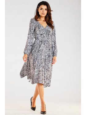 Awama Awama Vestito da giorno A466 Nero Basic Fit