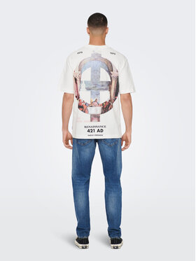 Only & Sons T-shirt 22025268 Bijela Relaxed Fit