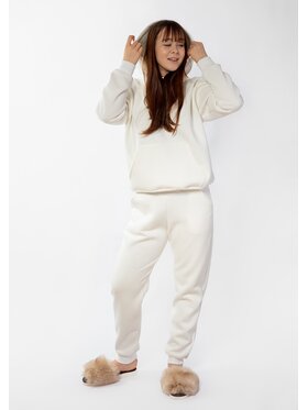 DKaren Sport DKaren Sport Komplet bluza i spodnie materiałowe Randi Écru Classic Fit