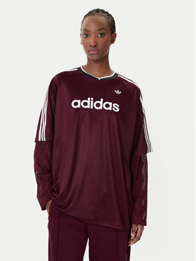 adidas adidas Blúzka KC6432 Bordová Oversize