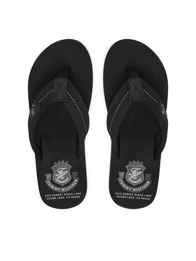 Tommy Hilfiger Tommy Hilfiger Zehentrenner Patch Hilfiger Beach Sandal FM0FM05804 Schwarz