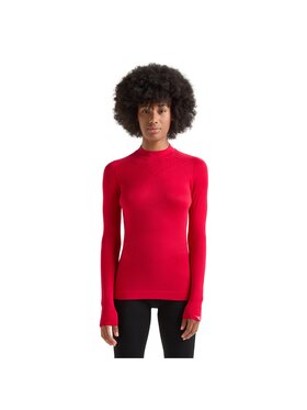 Diadora Diadora Bluzka L. TURTLE NECK ACT Czerwony Basic Fit