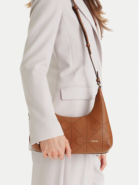 Calvin Klein Calvin Klein Torebka Emblem Aop Perfor Lthr Bag LV04F3367G Brązowy