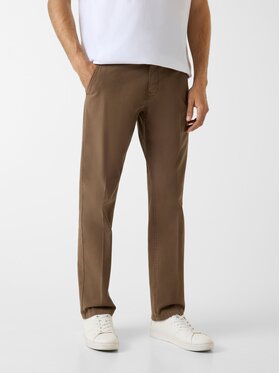 Guess Guess Spodnie materiałowe 181385 Brązowy Regular Fit