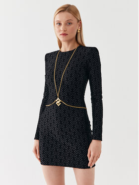 Elisabetta Franchi Elisabetta Franchi Kokteilinė suknelė AB-424-36E2-V450 Juoda Slim Fit