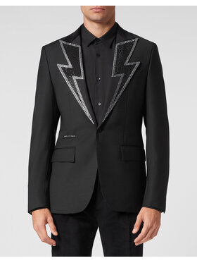 PHILIPP PLEIN PHILIPP PLEIN Marynarka 2885 Czarny Fitted Fit